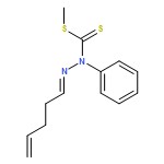 Hydrazinecarbodithioic acid, 2-(4-penten-1-ylidene)-1-phenyl-, methyl ester, (2E)-