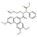 9-Phenanthrenecarboxylic acid, 3,6,7-trimethoxy-, 2-[(methylthio)thioxomethyl]-1-(4-penten-1-yl)-2-phenylhydrazide