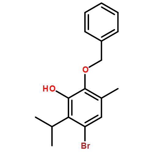 Phenol, 3-bromo-5-methyl-2-(1-methylethyl)-6-(phenylmethoxy)-