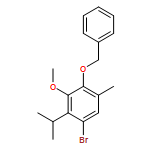 Benzene, 1-bromo-3-methoxy-5-methyl-2-(1-methylethyl)-4-(phenylmethoxy)-