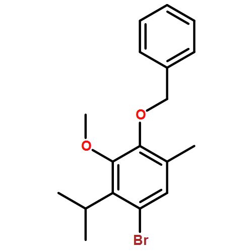 Benzene, 1-bromo-3-methoxy-5-methyl-2-(1-methylethyl)-4-(phenylmethoxy)-