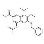 2-Naphthalenecarboxylic acid, 4-(acetyloxy)-7-methoxy-5-methyl-8-(1-methylethyl)-6-(phenylmethoxy)-, methyl ester