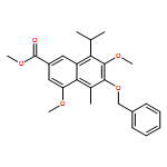 2-Naphthalenecarboxylic acid, 4,7-dimethoxy-5-methyl-8-(1-methylethyl)-6-(phenylmethoxy)-, methyl ester