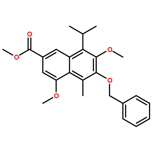 2-Naphthalenecarboxylic acid, 4,7-dimethoxy-5-methyl-8-(1-methylethyl)-6-(phenylmethoxy)-, methyl ester