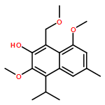 2-Naphthalenol, 3,8-dimethoxy-1-(methoxymethyl)-6-methyl-4-(1-methylethyl)-