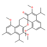 Spiro[naphthalene-1(2H),3'-[3H]naphtho[2,1-b]pyran]-2-one, 1',2'-dihydro-3,5',8,10'-tetramethoxy-6,8'-dimethyl-4,6'-bis(1-methylethyl)-