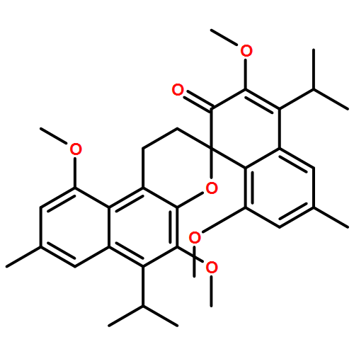 Spiro[naphthalene-1(2H),3'-[3H]naphtho[2,1-b]pyran]-2-one, 1',2'-dihydro-3,5',8,10'-tetramethoxy-6,8'-dimethyl-4,6'-bis(1-methylethyl)-