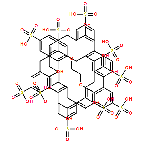 Hexacyclo[25.3.1.13,7.19,13.115,19.121,25]pentatriaconta-1(31),3,5,7(35),9,11,13(34),15,17,19(33),21,23,25(32),27,29-pentadecaene-5,11,17,23,29-pentasulfonic acid, 31,31'-[1,2-ethanediylbis(oxy)]bis[32,33,34,35-tetrahydroxy-