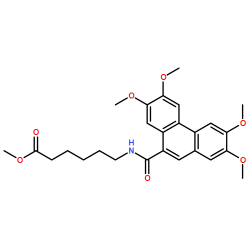 Hexanoic acid, 6-[[(2,3,6,7-tetramethoxy-9-phenanthrenyl)carbonyl]amino]-, methyl ester