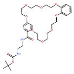 Carbamic acid, N-[2-[[(6,7,9,10,12,13,20,21,23,24,26,27-dodecahydrodibenz[b,n][1,4,7,10,13,16,19,22]octaoxacyclotetracosin-2-yl)carbonyl]amino]ethyl]-, 1,1-dimethylethyl ester