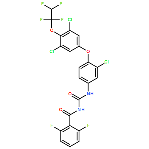 Benzamide, N-[[[3-chloro-4-[3,5-dichloro-4-(1,1,2,2-tetrafluoroethoxy)phenoxy]phenyl]amino]carbonyl]-2,6-difluoro-