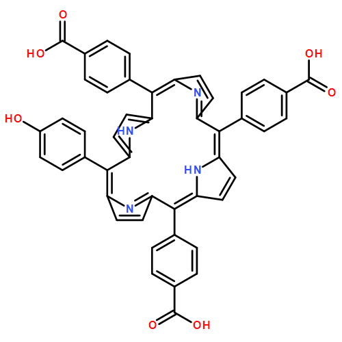 Benzoic acid, 4,4',4''-[20-(4-hydroxyphenyl)-21H,23H-porphine-5,10,15-triyl]tris-