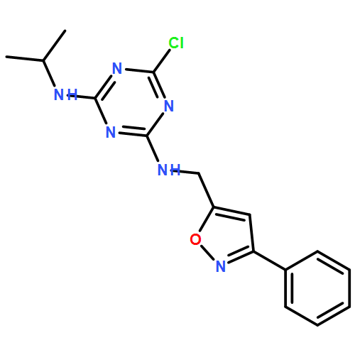 1,3,5-Triazine-2,4-diamine, 6-chloro-N2-(1-methylethyl)-N4-[(3-phenyl-5-isoxazolyl)methyl]-