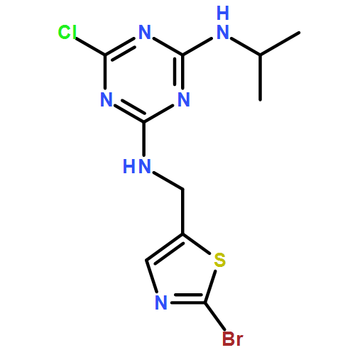 1,3,5-Triazine-2,4-diamine, N2-[(2-bromo-5-thiazolyl)methyl]-6-chloro-N4-(1-methylethyl)-