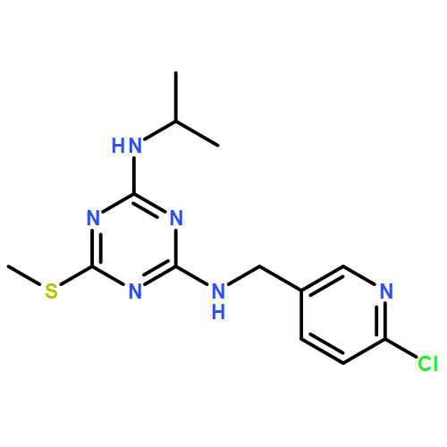 1,3,5-Triazine-2,4-diamine, N2-[(6-chloro-3-pyridinyl)methyl]-N4-(1-methylethyl)-6-(methylthio)-