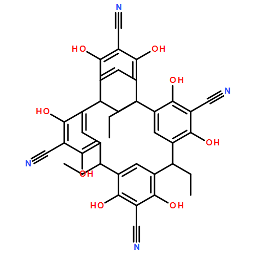 Pentacyclo[19.3.1.13,7.19,13.115,19]octacosa-1(25),3,5,7(28),9,11,13(27),15,17,19(26),21,23-dodecaene-5,11,17,23-tetracarbonitrile, 2,8,14,20-tetraethyl-4,6,10,12,16,18,22,24-octahydroxy-