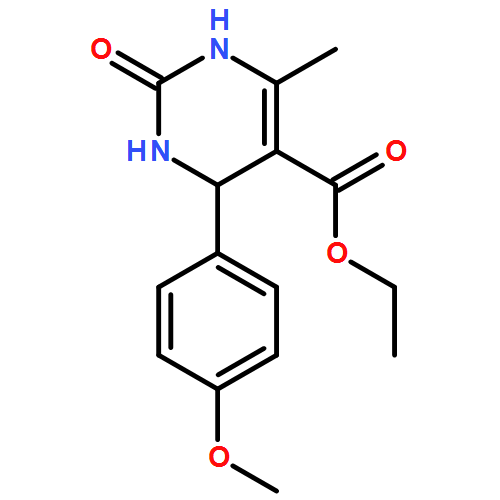 5-Pyrimidinecarboxylic acid, 1,2,3,4-tetrahydro-4-(4-methoxyphenyl)-6-methyl-2-oxo-, ethyl ester, (4S)-