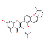 4H-1-Benzopyran-4-one, 5,7-dihydroxy-2-[5-hydroxy-2-methyl-2-(4-methyl-3-penten-1-yl)-2H-1-benzopyran-6-yl]-3-(3-methyl-2-buten-1-yl)-, (-)-