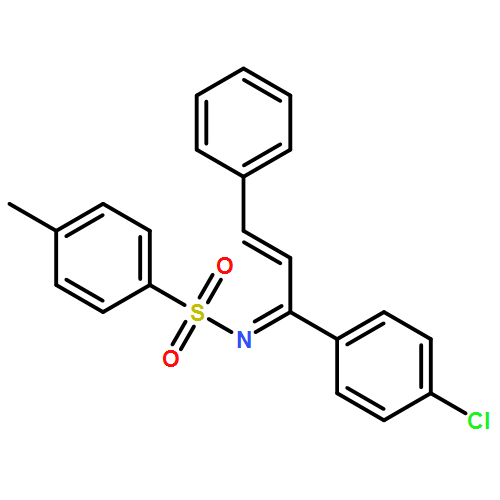 Benzenesulfonamide, N-[1-(4-chlorophenyl)-3-phenyl-2-propen-1-ylidene]-4-methyl-