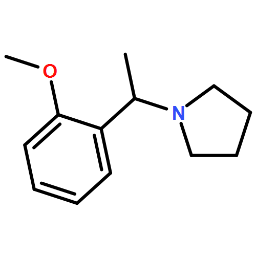 Pyrrolidine, 1-[1-(2-methoxyphenyl)ethyl]-, (-)-