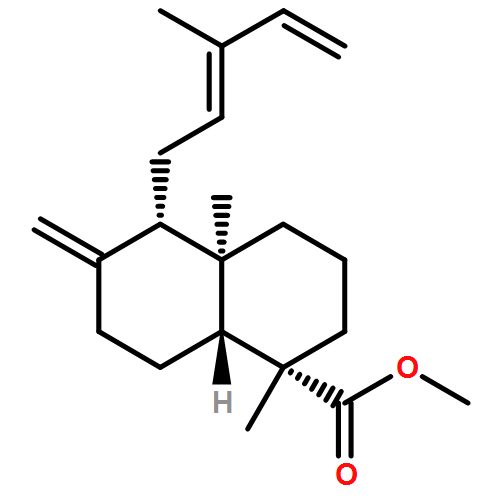 1-Naphthalenecarboxylic acid, decahydro-1,4a-dimethyl-6-methylene-5-[(2E)-3-methyl-2,4-pentadien-1-yl]-, methyl ester, (1S,4aR,5S,8aR)-