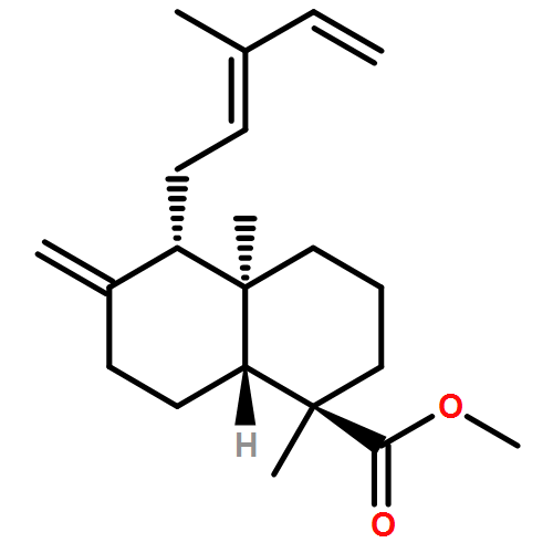 1-Naphthalenecarboxylic acid, decahydro-1,4a-dimethyl-6-methylene-5-[(2E)-3-methyl-2,4-pentadien-1-yl]-, methyl ester, (1R,4aR,5S,8aR)-