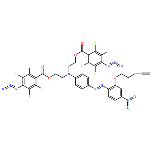 Benzoic acid, 4-azido-2,3,5,6-tetrafluoro-, 1,1'-[[[4-[2-[4-nitro-2-(4-pentyn-1-yloxy)phenyl]diazenyl]phenyl]imino]di-2,1-ethanediyl] ester, homopolymer