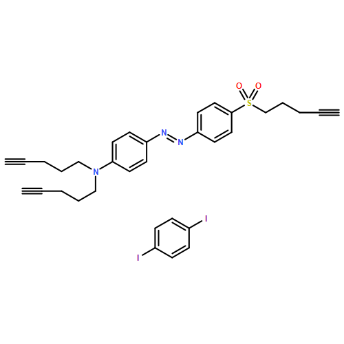 Benzenamine, N,N-di-4-pentyn-1-yl-4-[2-[4-(4-pentyn-1-ylsulfonyl)phenyl]diazenyl]-, polymer with 1,4-diiodobenzene