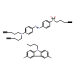 Benzenamine, N,N-di-4-pentyn-1-yl-4-[2-[4-(4-pentyn-1-ylsulfonyl)phenyl]diazenyl]-, polymer with 9-butyl-3,6-diiodo-9H-carbazole