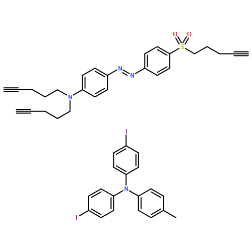 Benzenamine, N,N-bis(4-iodophenyl)-4-methyl-, polymer with N,N-di-4-pentyn-1-yl-4-[2-[4-(4-pentyn-1-ylsulfonyl)phenyl]diazenyl]benzenamine