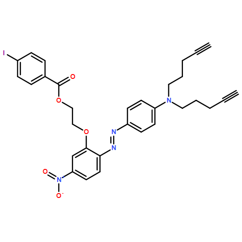 Benzoic acid, 4-iodo-, 2-[2-[2-[4-(di-4-pentyn-1-ylamino)phenyl]diazenyl]-5-nitrophenoxy]ethyl ester