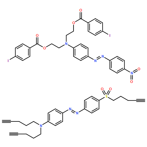 Benzoic acid, 4-iodo-, 1,1'-[[[4-[2-(4-nitrophenyl)diazenyl]phenyl]imino]di-2,1-ethanediyl] ester, polymer with N,N-di-4-pentyn-1-yl-4-[2-[4-(4-pentyn-1-