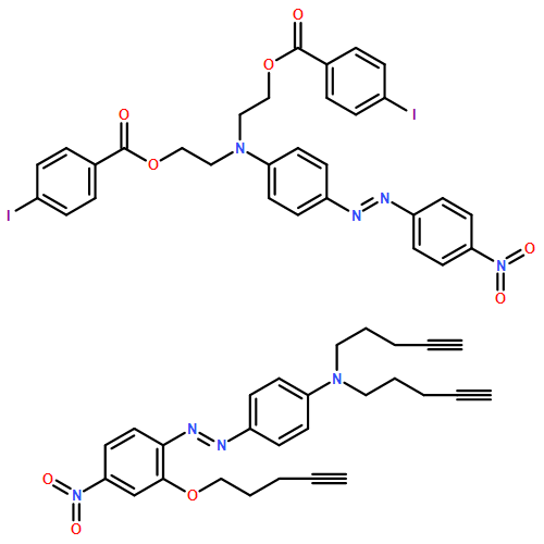 Benzoic acid, 4-iodo-, 1,1'-[[[4-[2-(4-nitrophenyl)diazenyl]phenyl]imino]di-2,1-ethanediyl] ester, polymer with 4-[2-[4-nitro-2-(4-pentyn-1-