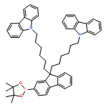 9H-Carbazole, 9,9'-[[2-(4,4,5,5-tetramethyl-1,3,2-dioxaborolan-2-yl)-9H-fluoren-9-ylidene]di-6,1-hexanediyl]bis-