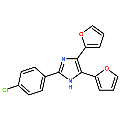 1H-Imidazole, 2-(4-chlorophenyl)-4,5-di-2-furanyl-