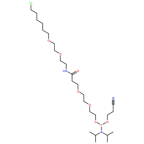 Phosphoramidous acid, N,N-bis(1-methylethyl)-, 22-chloro-9-oxo-3,6,13,16-tetraoxa-10-azadocos-1-yl 2-cyanoethyl ester