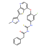 Benzeneacetamide, N-[[[3-fluoro-4-[[2-(1-methyl-1H-imidazol-4-yl)thieno[3,2-b]pyridin-7-yl]oxy]phenyl]amino]thioxomethyl]-