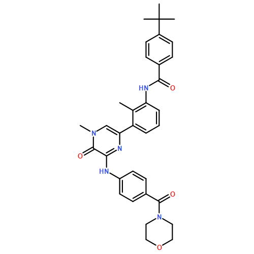 Benzamide, N-[3-[4,5-dihydro-4-methyl-6-[[4-(4-morpholinylcarbonyl)phenyl]amino]-5-oxo-2-pyrazinyl]-2-methylphenyl]-4-(1,1-dimethylethyl)-