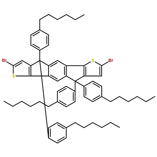 2,7-Dibromo-4,4,9,9-tetrakis(4-hexylphenyl)-4,9-dihydro-s-indaceno[1,2-b:5,6-b']dithiophene