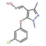 1H-Pyrazole-4-carboxaldehyde, 5-(3-chlorophenoxy)-1,3-dimethyl-, oxime