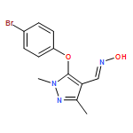 1H-Pyrazole-4-carboxaldehyde, 5-(4-bromophenoxy)-1,3-dimethyl-, oxime