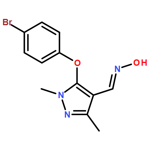 1H-Pyrazole-4-carboxaldehyde, 5-(4-bromophenoxy)-1,3-dimethyl-, oxime