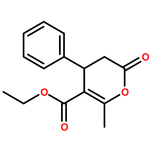 2H-Pyran-5-carboxylic acid, 3,4-dihydro-6-methyl-2-oxo-4-phenyl-, ethyl ester, (4R)-