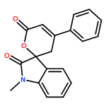 Spiro[3H-indole-3,2'-[2H]pyran]-2,6'(1H,3'H)-dione, 1-methyl-4'-phenyl-, (2'R)-