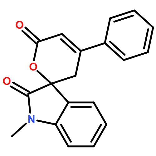 Spiro[3H-indole-3,2'-[2H]pyran]-2,6'(1H,3'H)-dione, 1-methyl-4'-phenyl-, (2'R)-