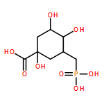 Cyclohexanecarboxylic acid, 1,3,4-trihydroxy-5-(phosphonomethyl)-, (1S,3R,4R,5S)-