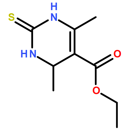 5-Pyrimidinecarboxylic acid, 1,2,3,4-tetrahydro-4,6-dimethyl-2-thioxo-, ethyl ester