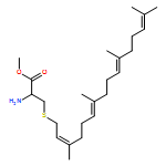 L-Cysteine, S-[(2E,6E,10E)-3,7,11,15-tetramethyl-2,6,10,14-hexadecatetraen-1-yl]-, methyl ester