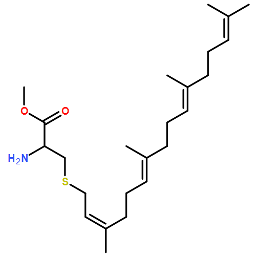 L-Cysteine, S-[(2E,6E,10E)-3,7,11,15-tetramethyl-2,6,10,14-hexadecatetraen-1-yl]-, methyl ester