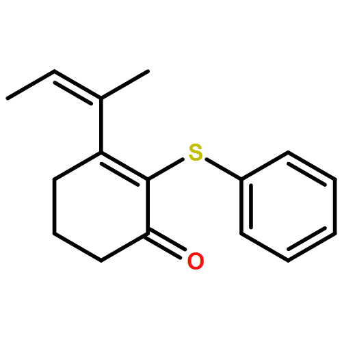 2-Cyclohexen-1-one, 3-(1-methyl-1-propenyl)-2-(phenylthio)-, (Z)-